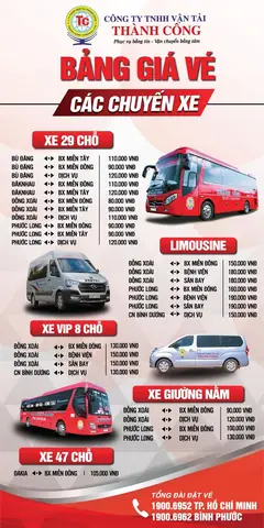 Số Điện Thoại Xe Thành Công: Cập Nhật Địa Chỉ Phòng Vé Tại Bình Phước, Sài Gòn Và Bà Rịa - Vũng Tàu Số Điện Thoại Xe Thành Công: Cập Nhật Địa Chỉ Phòng Vé Tại Bình Phước, Sài Gòn Và Bà Rịa - Vũng Tàu