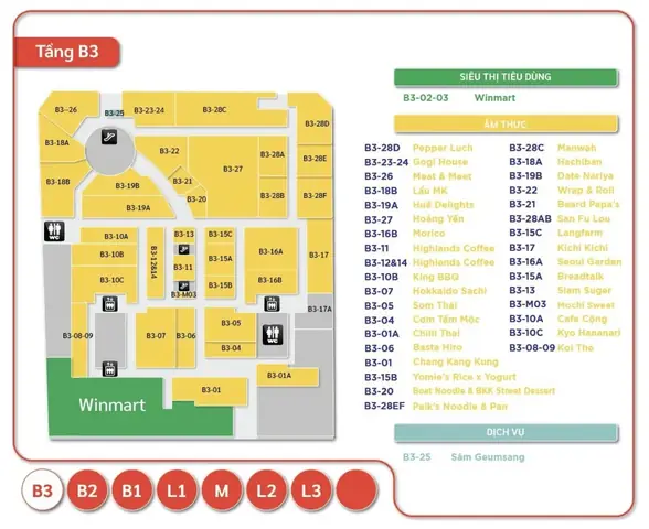 Bản Đồ Sàn Vincom Center Đồng Khởi: Xem Sơ Đồ Các Tầng