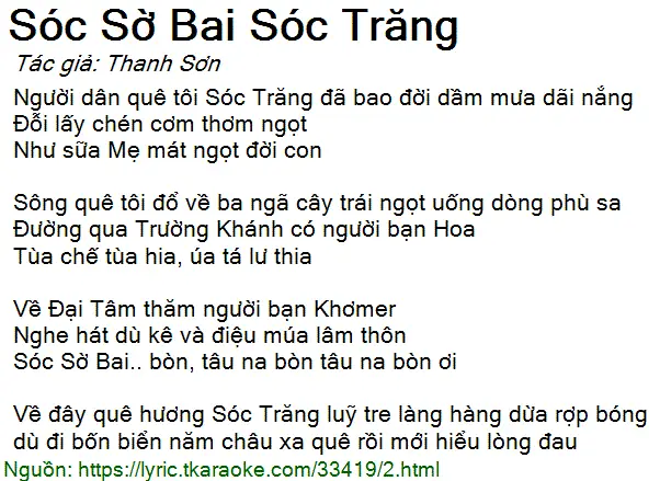 Tải Karaoke Sóc Sờ Bai Sóc Trăng Tone Nữ & Nam – Hướng Dẫn