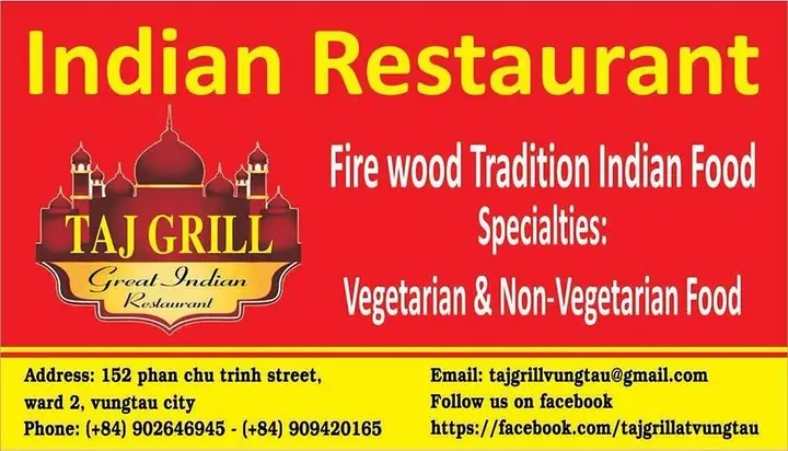 Xem Taj Grill Indian Restaurant – Thực Đơn, Giá & Không Gian