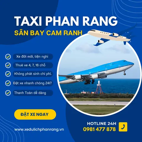 Đặt Taxi Phan Rang – Sân Bay Cam Ranh: Giá, Loại Xe & Thời Gian Đặt Taxi Phan Rang – Sân Bay Cam Ranh: Giá, Loại Xe & Thời Gian