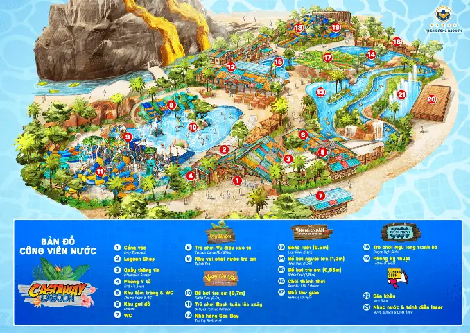Cẩm Nang Thiên Đường Bảo Sơn: Khám Phá Công Viên Nước Castaway Lagoon Đầy Màu Sắc
