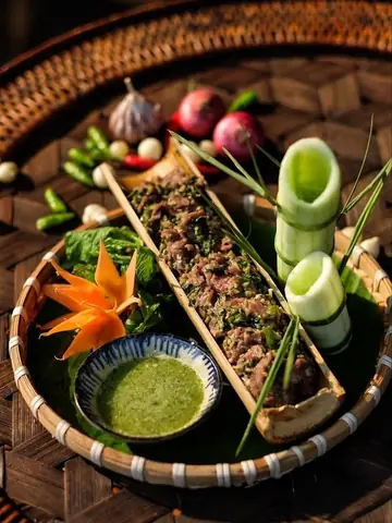 Cách Làm Thịt Lợn Nướng Ống Tre Vị Miền Tây Cho Người Mới