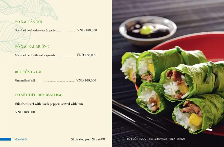Khám Phá Menu Nhà Hàng Vũ Bảo – Các Món Ăn Đặc Trưng Cho Thực Khách