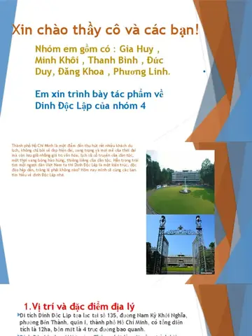 Khám Phá Thuyết Minh Dinh Độc Lập Cho Học Sinh Và Du Khách