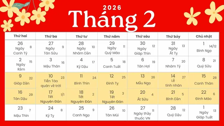 Đếm Ngược Ngày Còn Lại Đến Tết Nguyên Đán 2027 Cho Mọi Người Việt Đếm Ngược Ngày Còn Lại Đến Tết Nguyên Đán 2027 Cho Mọi Người Việt