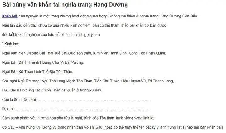 Văn Khấn Nghĩa Trang Hàng Dương: Hướng Dẫn Nghi Thức Tưởng Niệm
