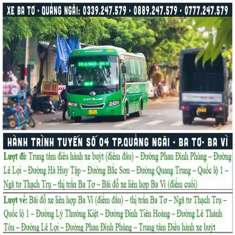 Lịch Trình Xe Buýt Quảng Ngãi – Ba Tơ Cập Nhật Lịch Trình Xe Buýt Quảng Ngãi – Ba Tơ Cập Nhật