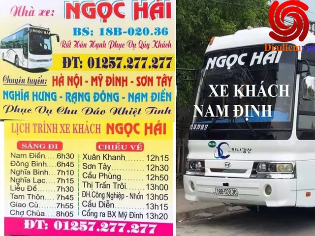 Tuyến Xe Mỹ Đình Đi Nam Định: Nhà Xe, Giá Vé