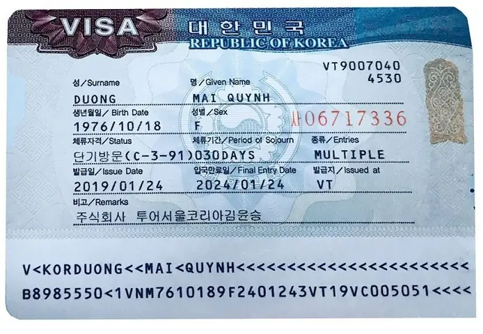 Thủ Tục Xin Visa Du Lịch Hàn Quốc C‑3 Tự Túc Chi Tiết