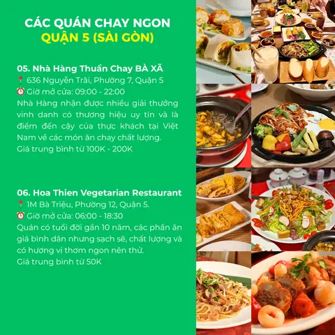 Quán Chay Nguyễn Trãi Quận 5 – Địa Chỉ Ăn Chay Ngon, Sạch, Giá Hợp Lý