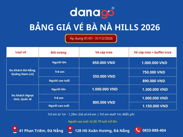 Vé Bà Nà Hill Bao Nhiêu? Giá Vé, Các Gói Dịch Vụ Và Lời Khuyên Khi Đặt Mua Vé Bà Nà Hill Bao Nhiêu? Giá Vé, Các Gói Dịch Vụ Và Lời Khuyên Khi Đặt Mua