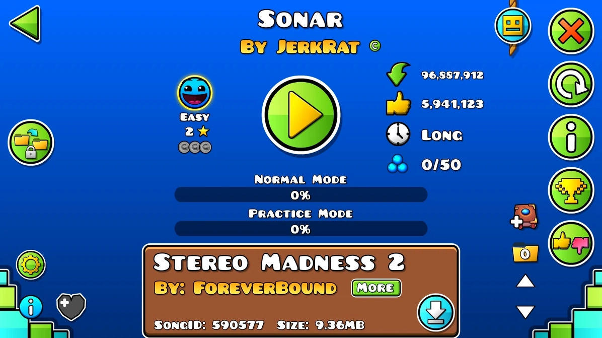 Geometry Dash Level 1-22 chơi miễn phí
