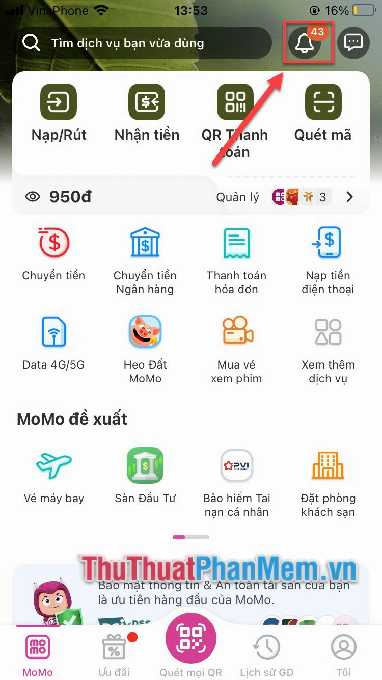 Sau khi đã gửi biểu mẫu hỗ trợ, bạn chỉ cần chờ đợi Momo kiểm tra và sẽ trả lời ở mục Thông báo