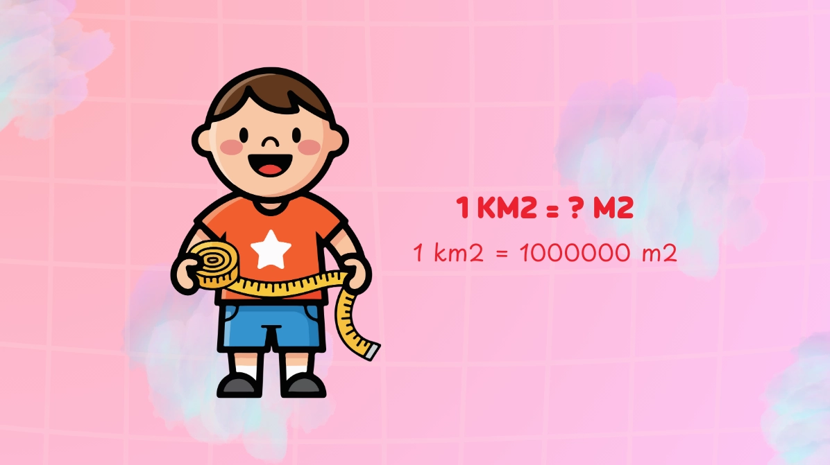 1 km2 bằng bao nhiêu m2?