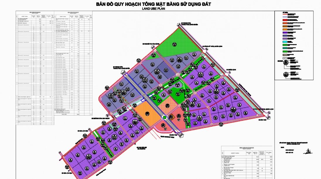 Bản đồ quy hoạch chi tiết Khu công nghiệp Vàm Cống.