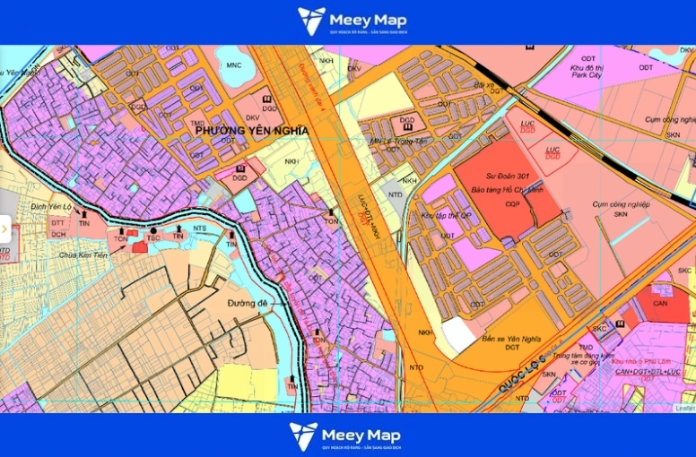 Bản đồ quy hoạch phường Yên Nghĩa, Hà Đông