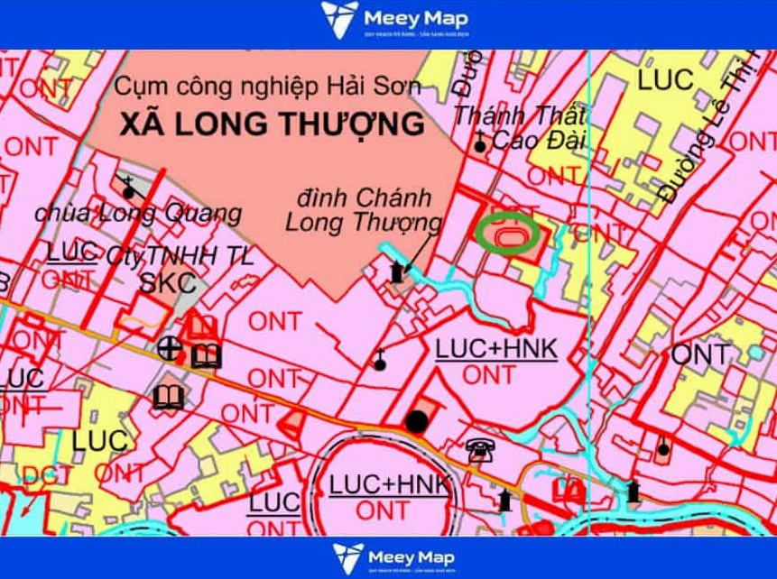 Bản đồ quy hoạch xã Long Thượng, huyện Cần Giuộc (liên quan đến khu vực Cần Giuộc)
