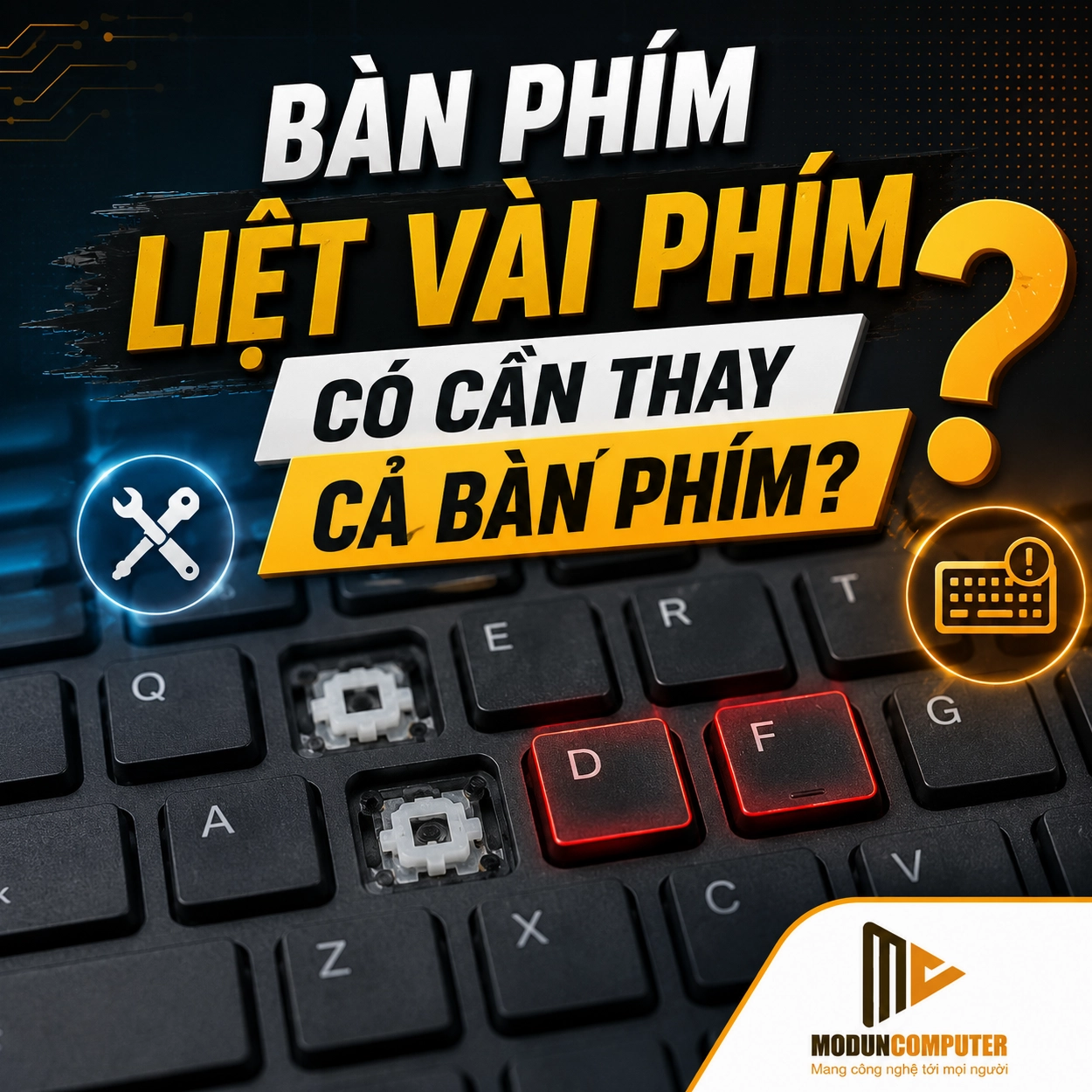 Bàn phím liệt vài phím