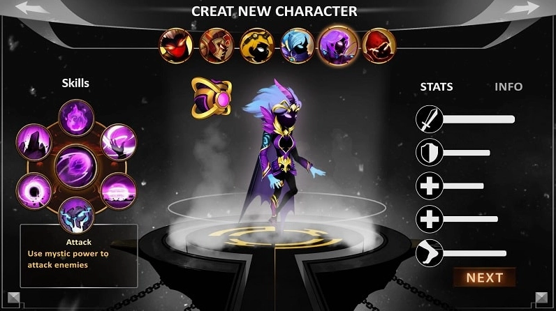 Bảng điều khiển Mod trong Stickman Legends