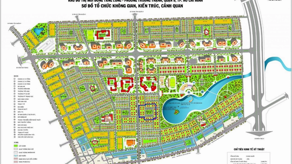 Bảng ký hiệu các loại đất trên bản đồ quy hoạch.