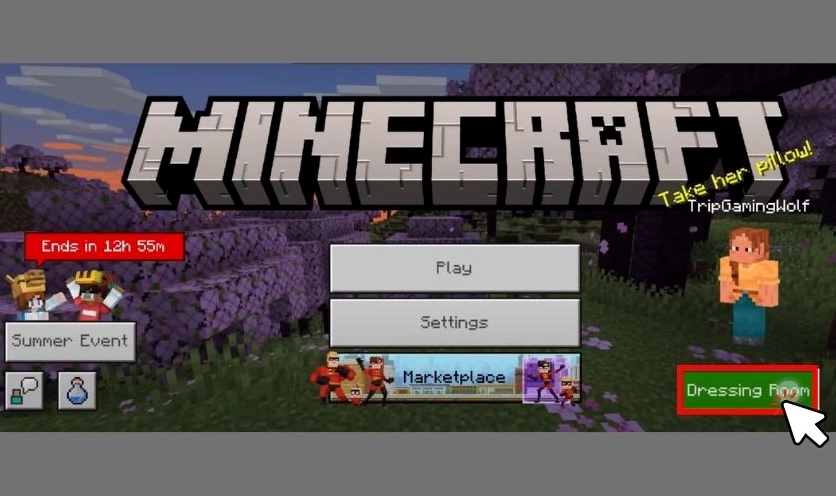 Cách đổi skin Minecraft trên điện thoại qua Dressing Room