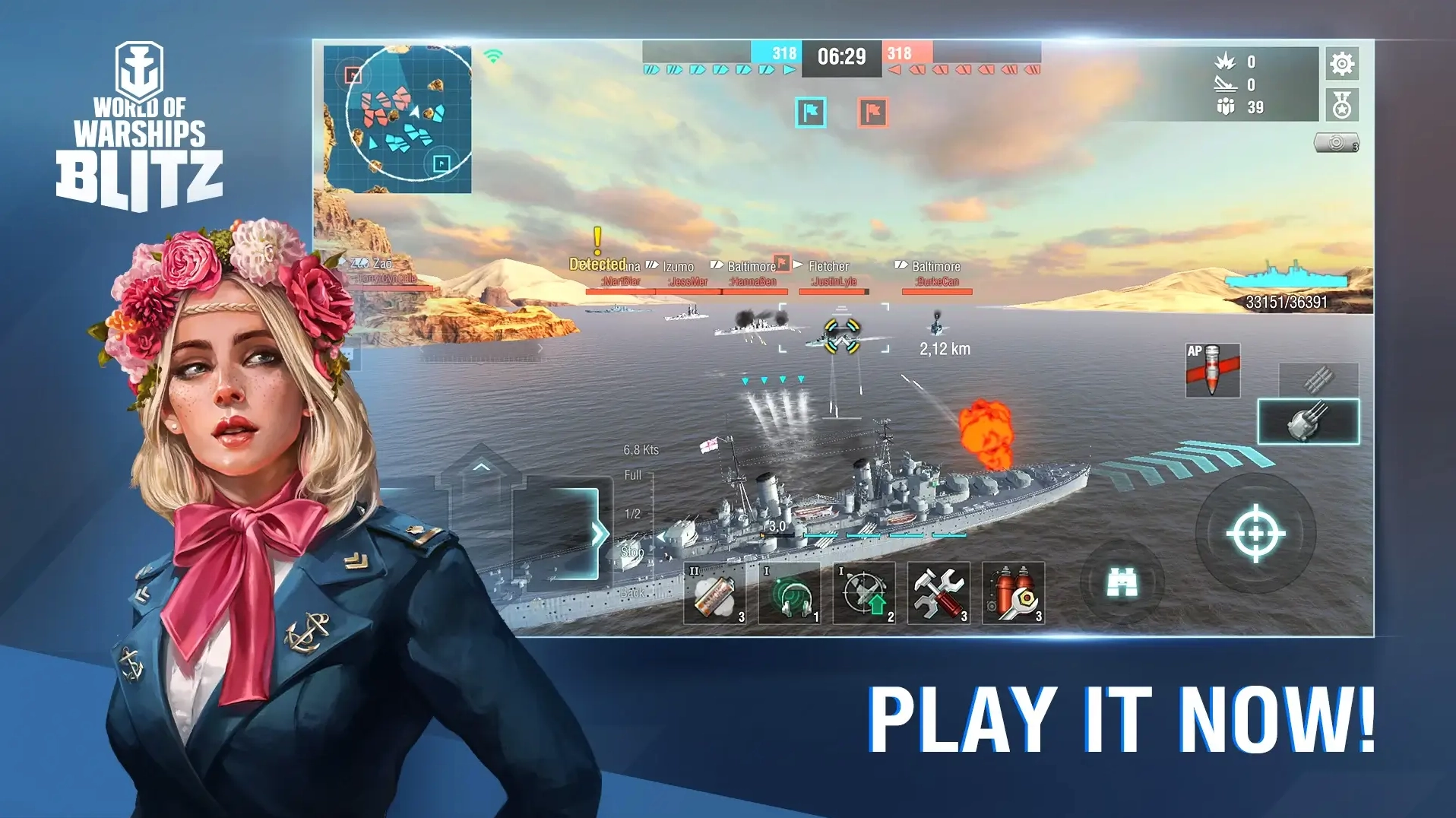 Chiến hạm mạnh mẽ trong World of Warships Blitz Mod APK