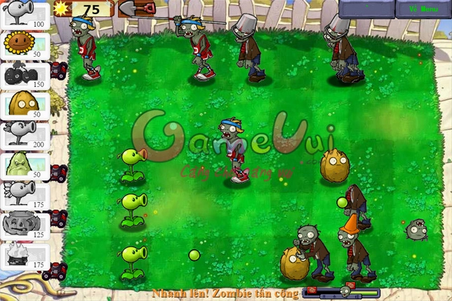 Chống lại sự tấn công của Zombie trong Plants vs Zombies 2