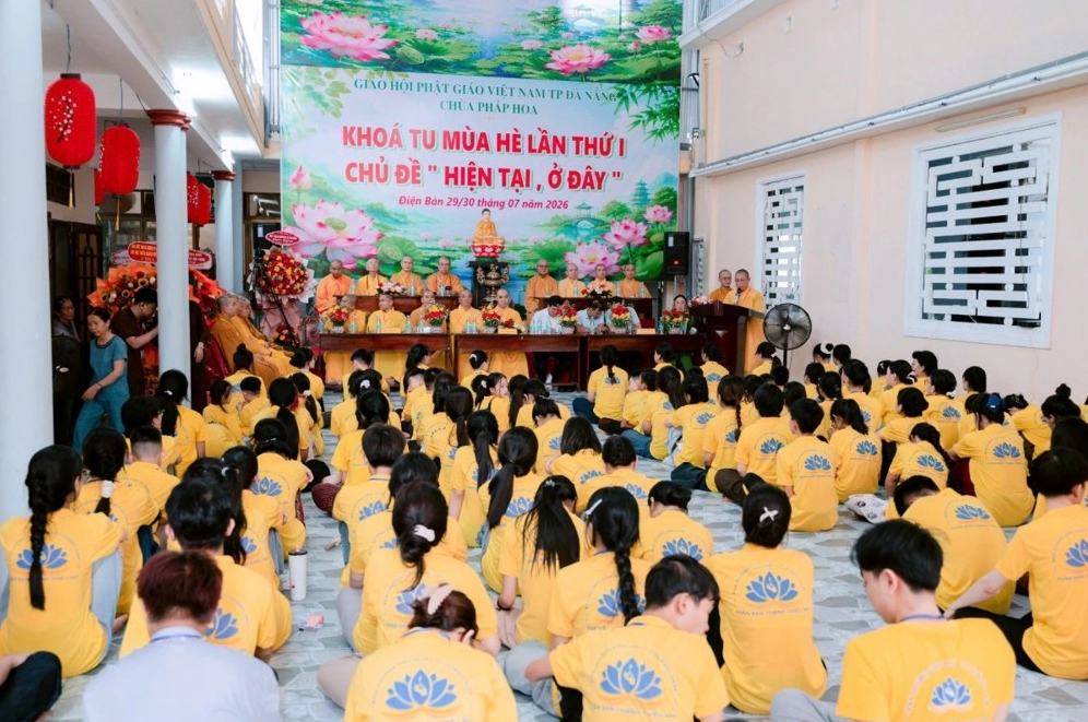 Đà Nẵng: Chùa Pháp Hoa khai mạc Khóa sinh hoạt Phật pháp mùa Hè “Hiện tại và ở đây”