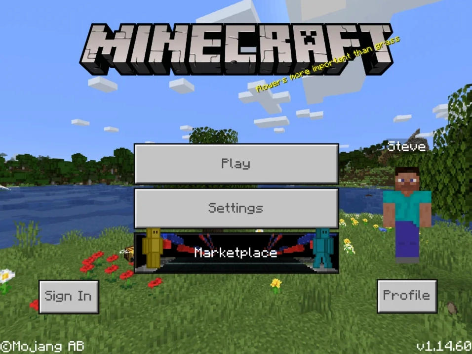Giao diện Minecraft PE 1.14.0