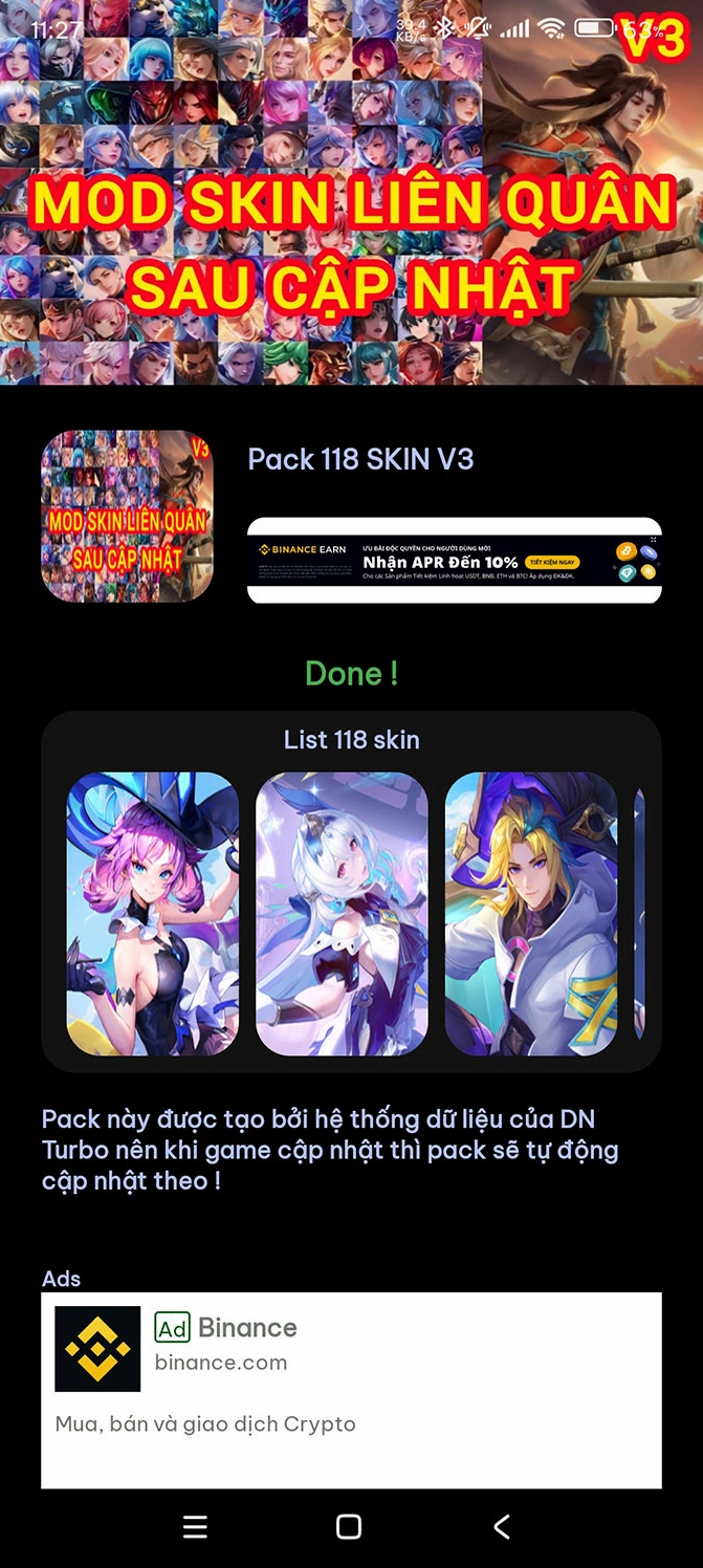 Giao diện tùy chỉnh trong game