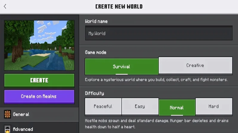 Hình ảnh người chơi khám phá thế giới Minecraft