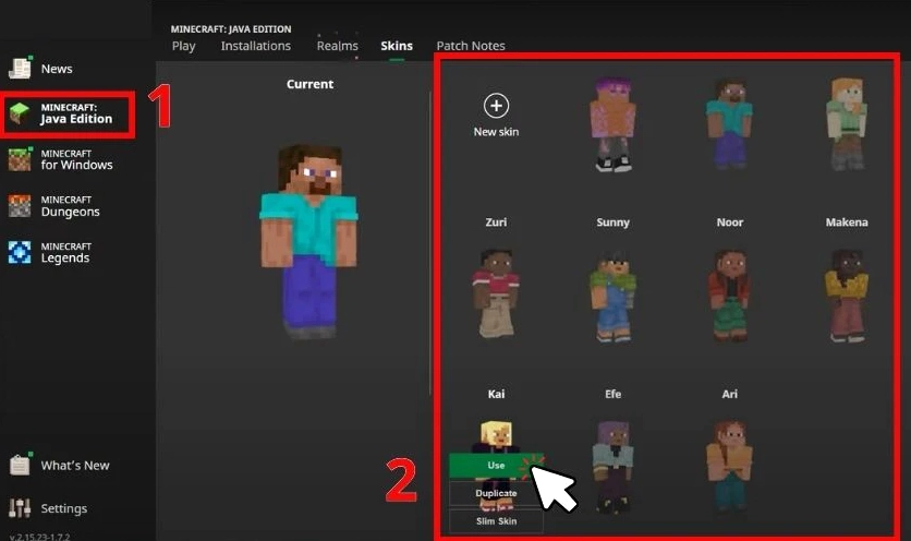 Hướng dẫn đổi skin Minecraft trên máy tính đơn giản