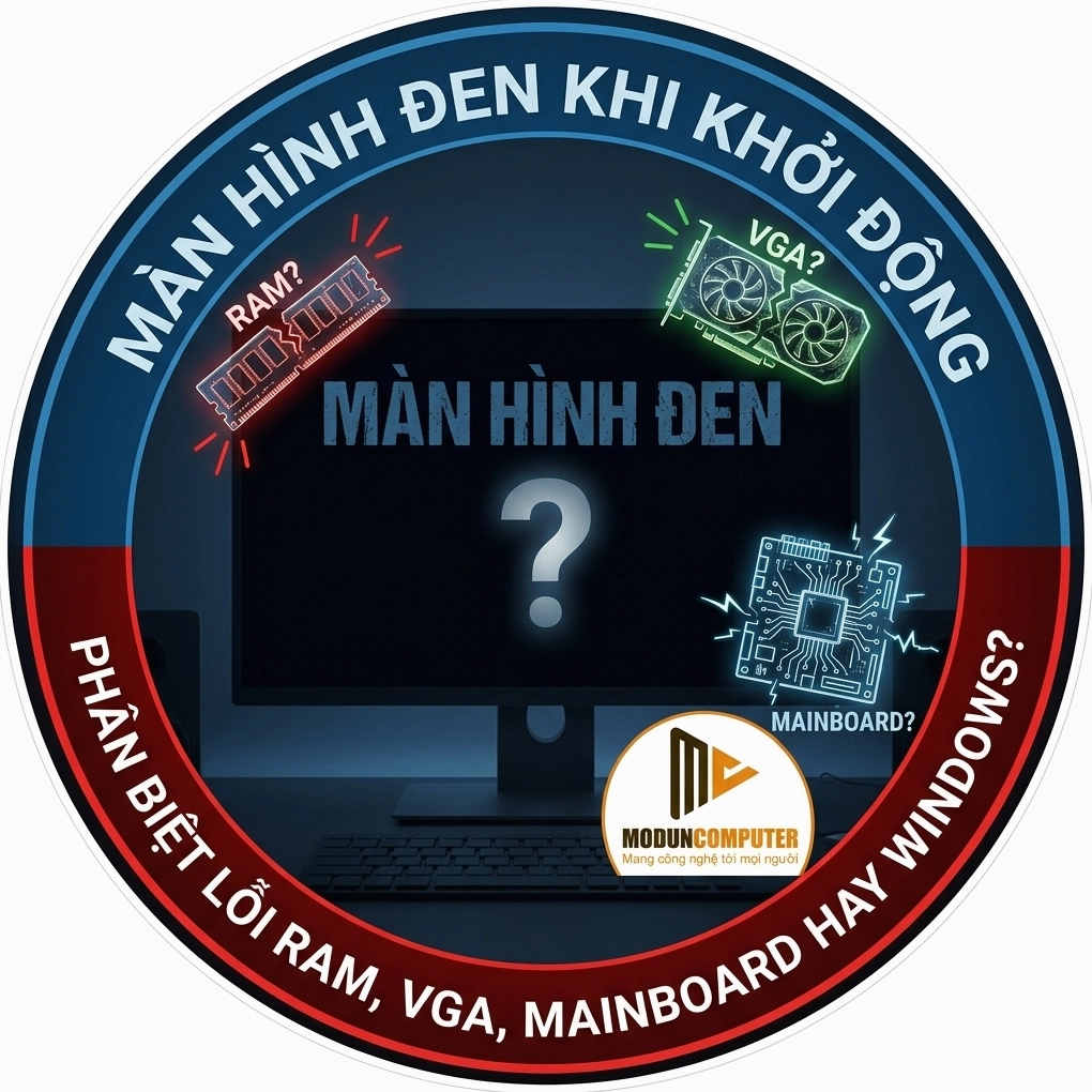 Màn hình đen khi khởi động
