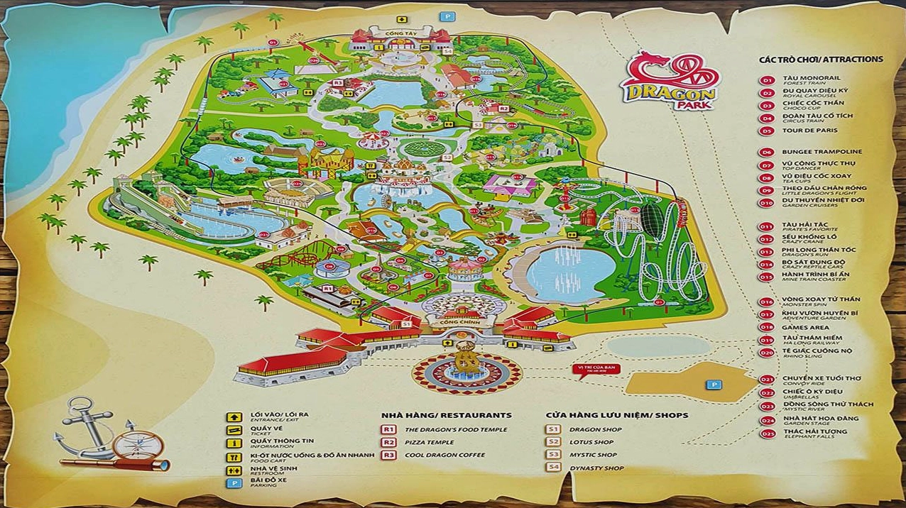 Map công viên rồng Hạ Long