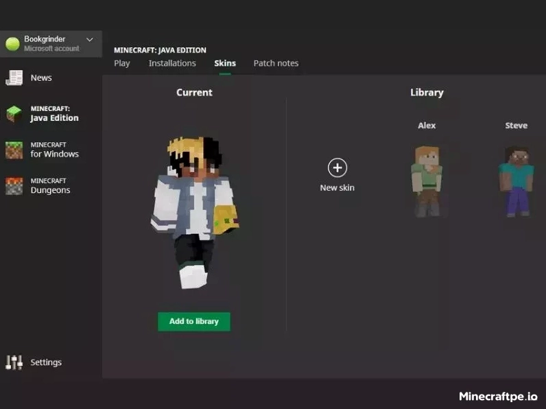 Mở Minecraft Launcher Để Mod Skin Minecraft