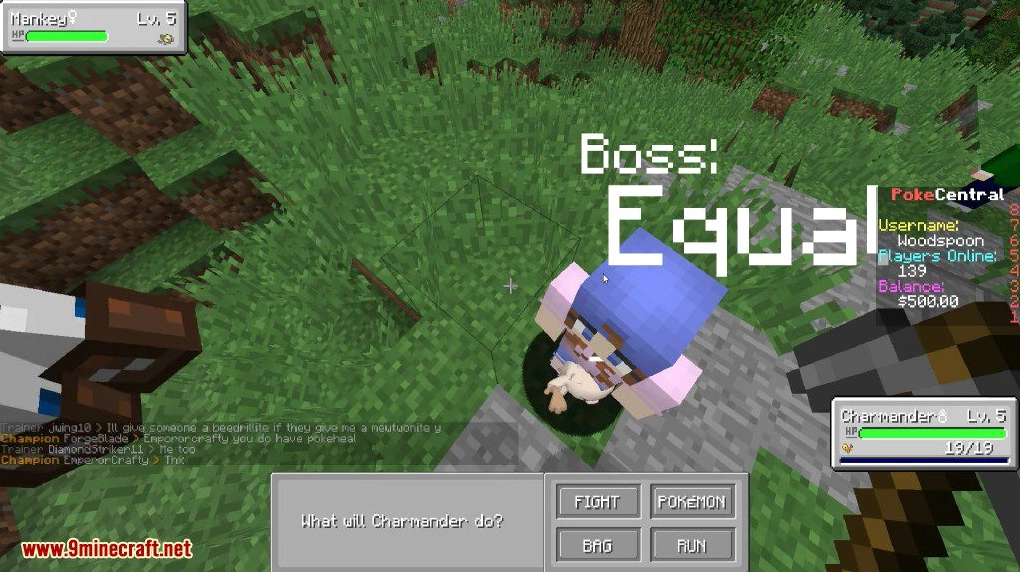 Một Pokémon đặc biệt trong Minecraft với mod