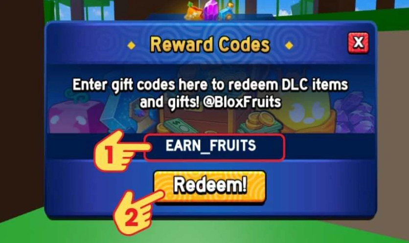 Nhập mã và nhấn nút Redeem để xác nhận