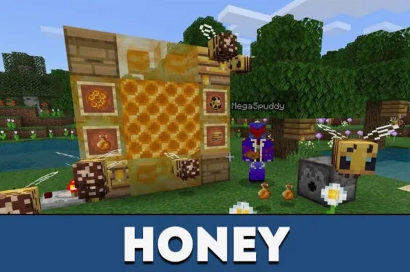 Ong và tổ ong trong Minecraft PE 1.14