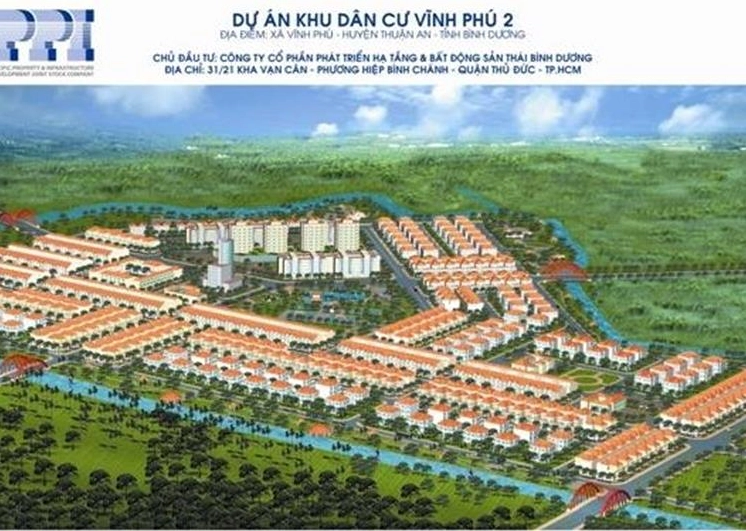 Phối cảnh dự án đất nền Khu dân cư Vĩnh Phú 2