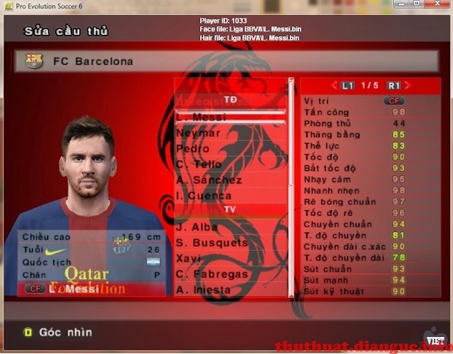 Tải game Pes 6 tiếng việt Đồng Như Kiều full 1 link