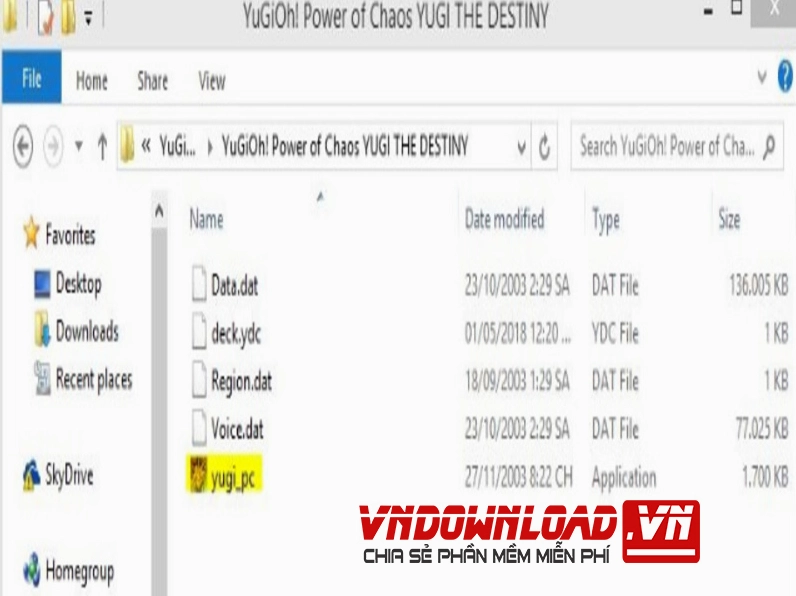 Tải Game Yugioh Power Of Chaos: Yugi The Destiny