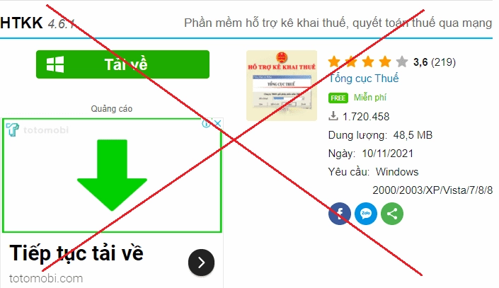Tải phần mềm HTKK tổng cục Thuế.