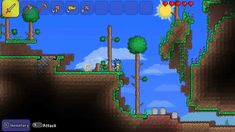 Thế giới Terraria 2D rộng lớn và đầy bí ẩn