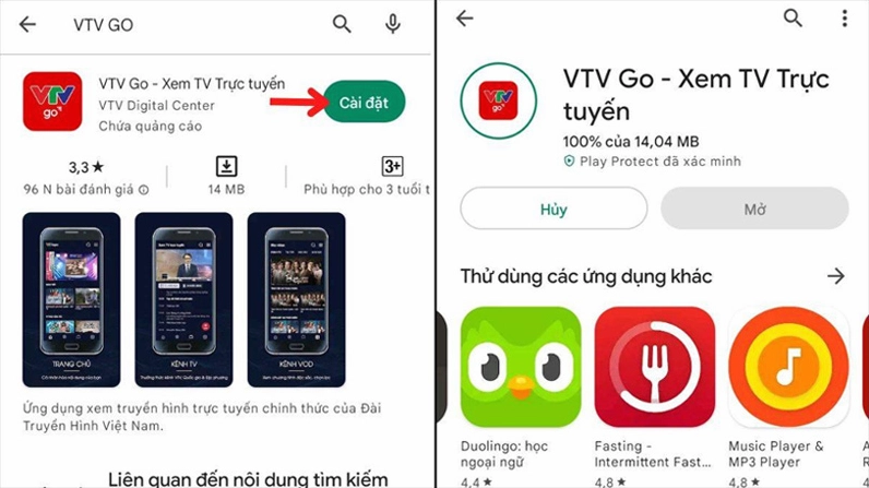 Tìm kiếm ứng dụng trên CH Play của điện thoại Android
