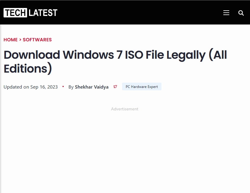 Trang web của Windows 7