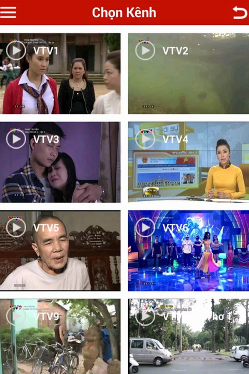 Ứng dụng VTV GO cung cấp nhiều video với đa dạng chủ đề