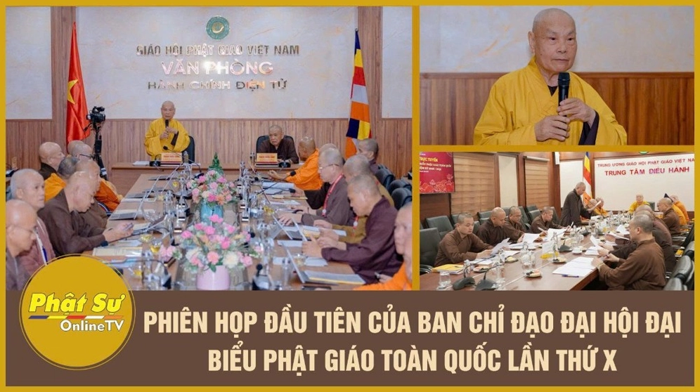 [Video] Phiên họp đầu tiên của Ban Chỉ đạo Đại hội đại biểu Phật giáo toàn quốc lần thứ X