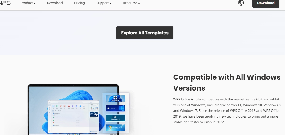 WPS Office 2019 Premium Full - Giao diện chính