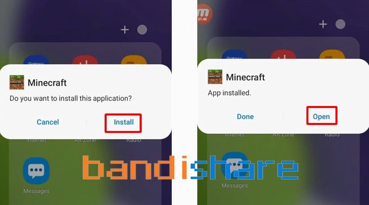 Xác nhận cài đặt Minecraft PE